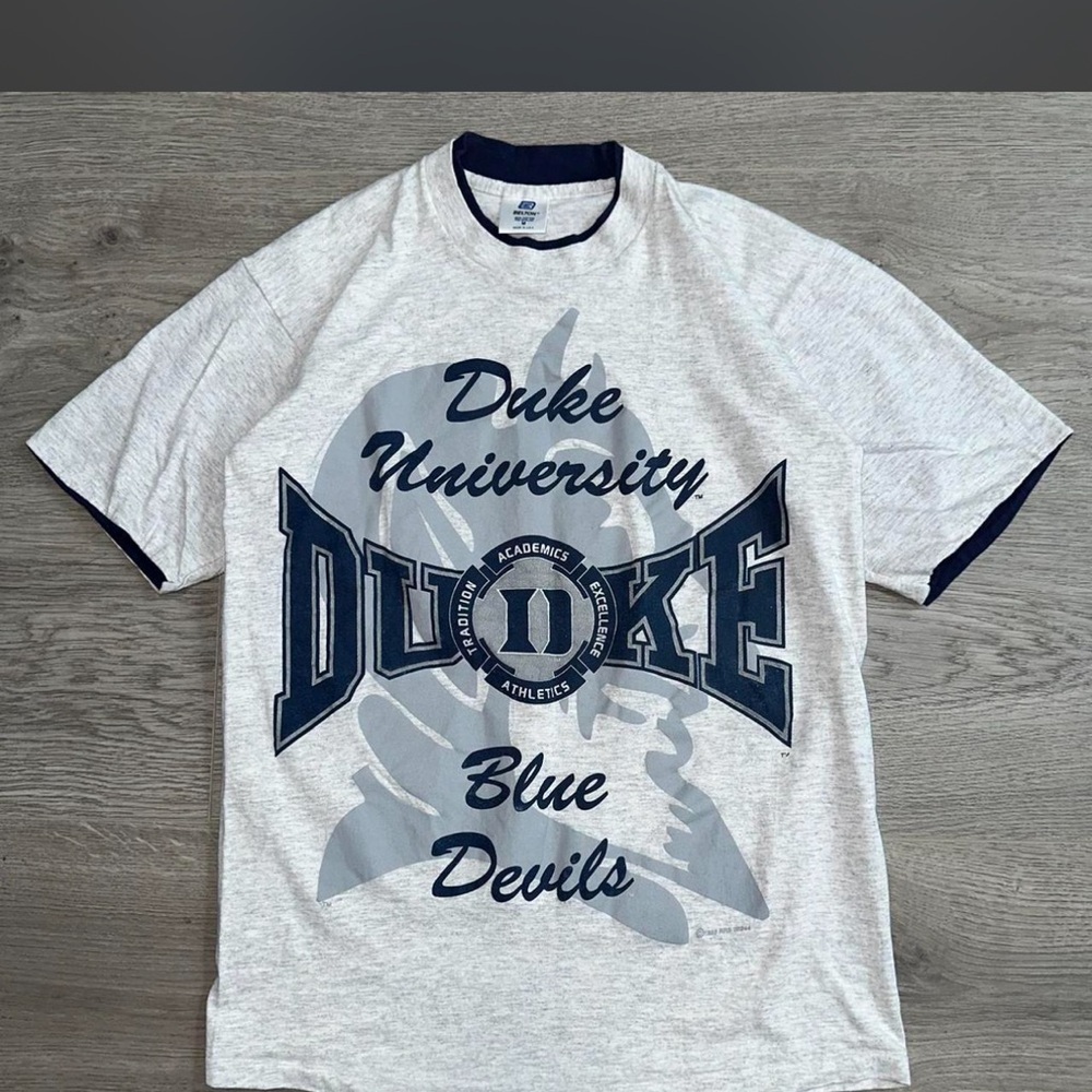 Duke University Blue Devils Blue and Gray Men's T-Shirt